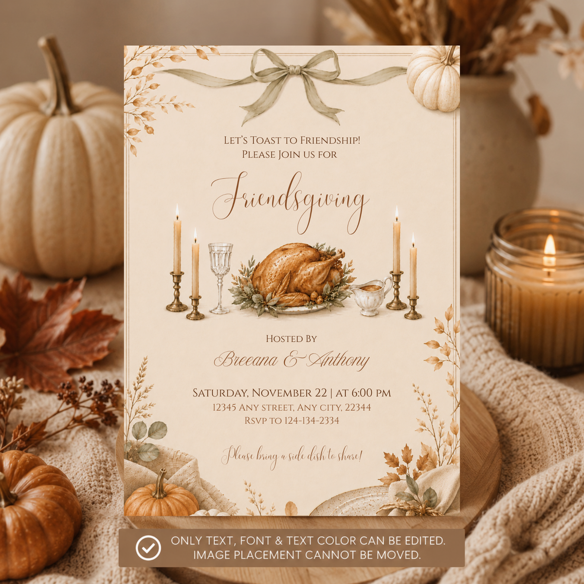 Friendsgiving Invitation Template