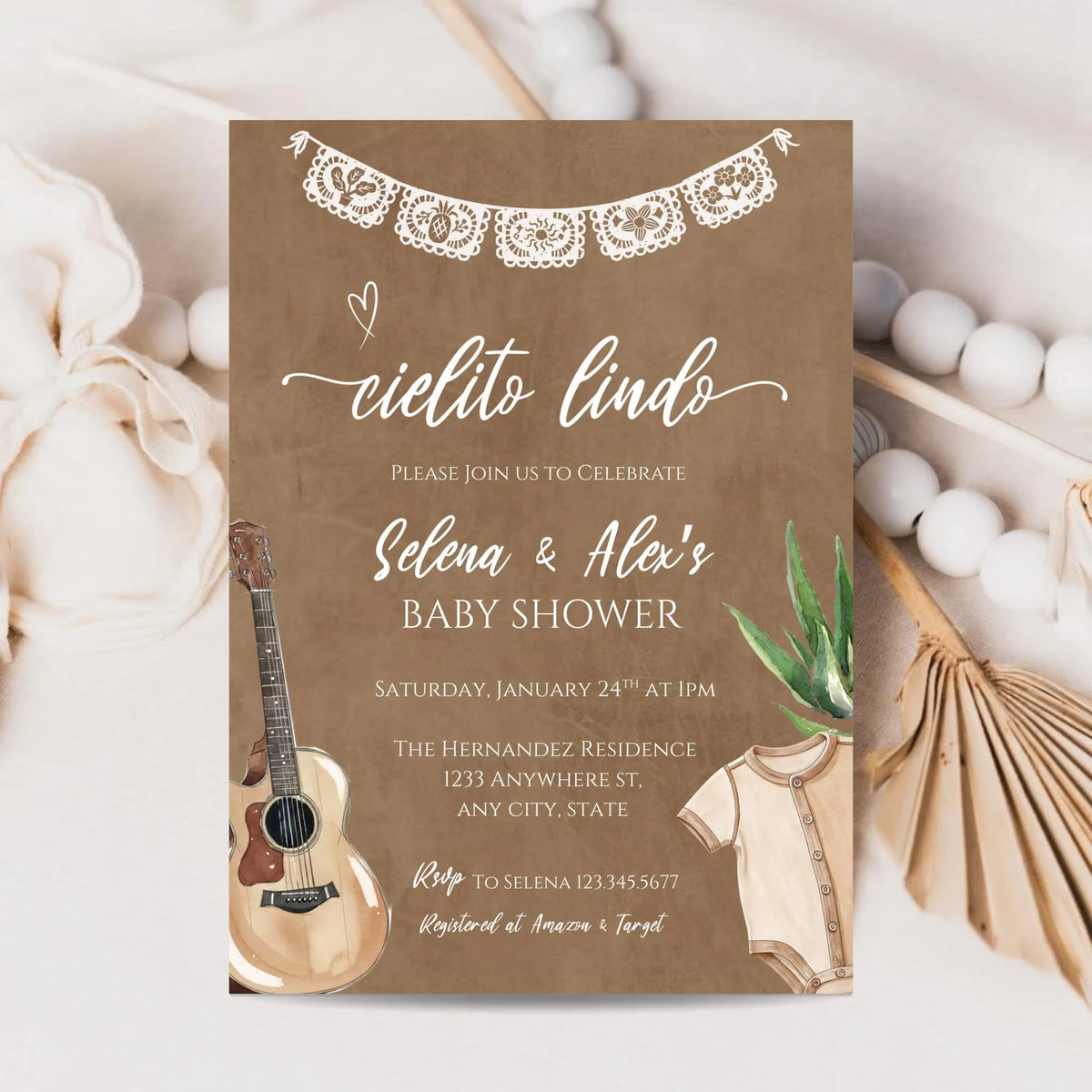 Cielito Lindo Boy Baby Shower Invitation