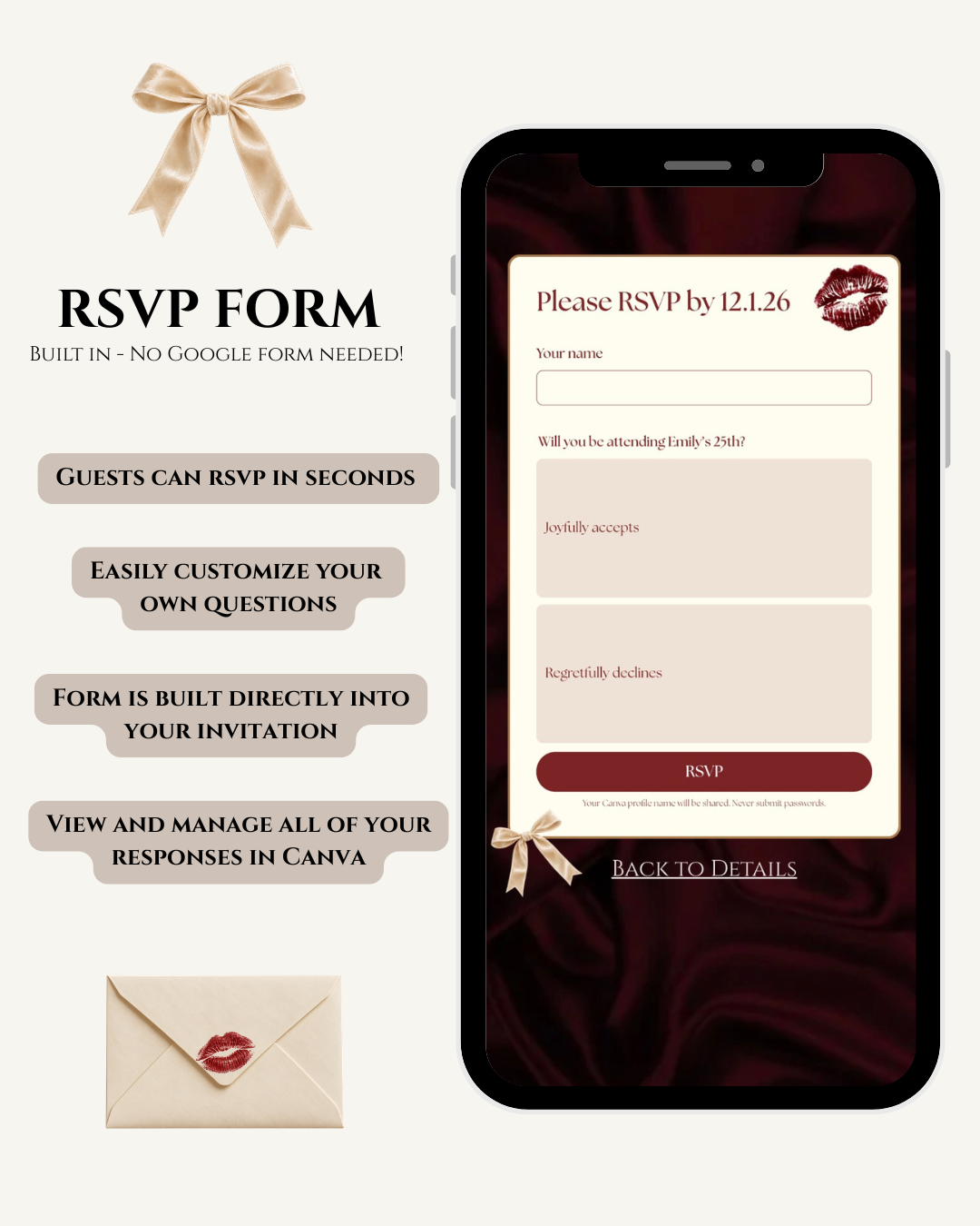 Old Money Adult Birthday Website Invitation