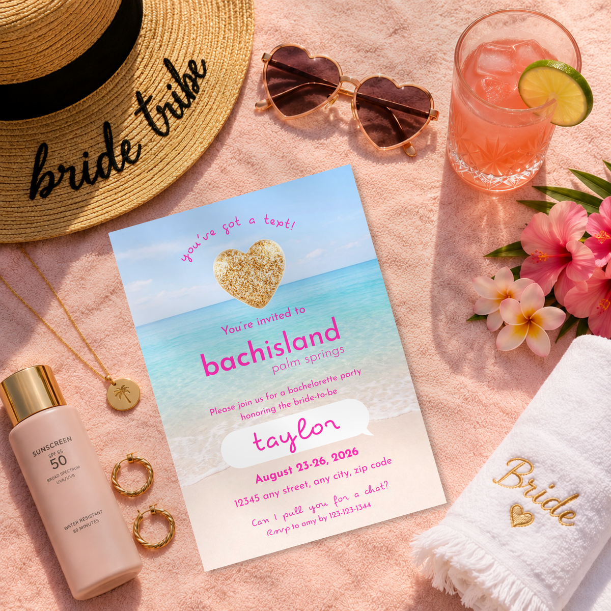 Bachisland Bachelorette Invitation