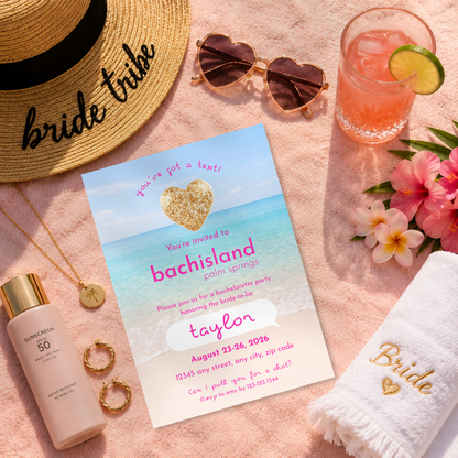 Bachisland Bachelorette Invitation
