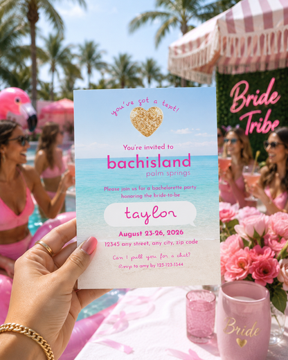 Bachisland Bachelorette Invitation