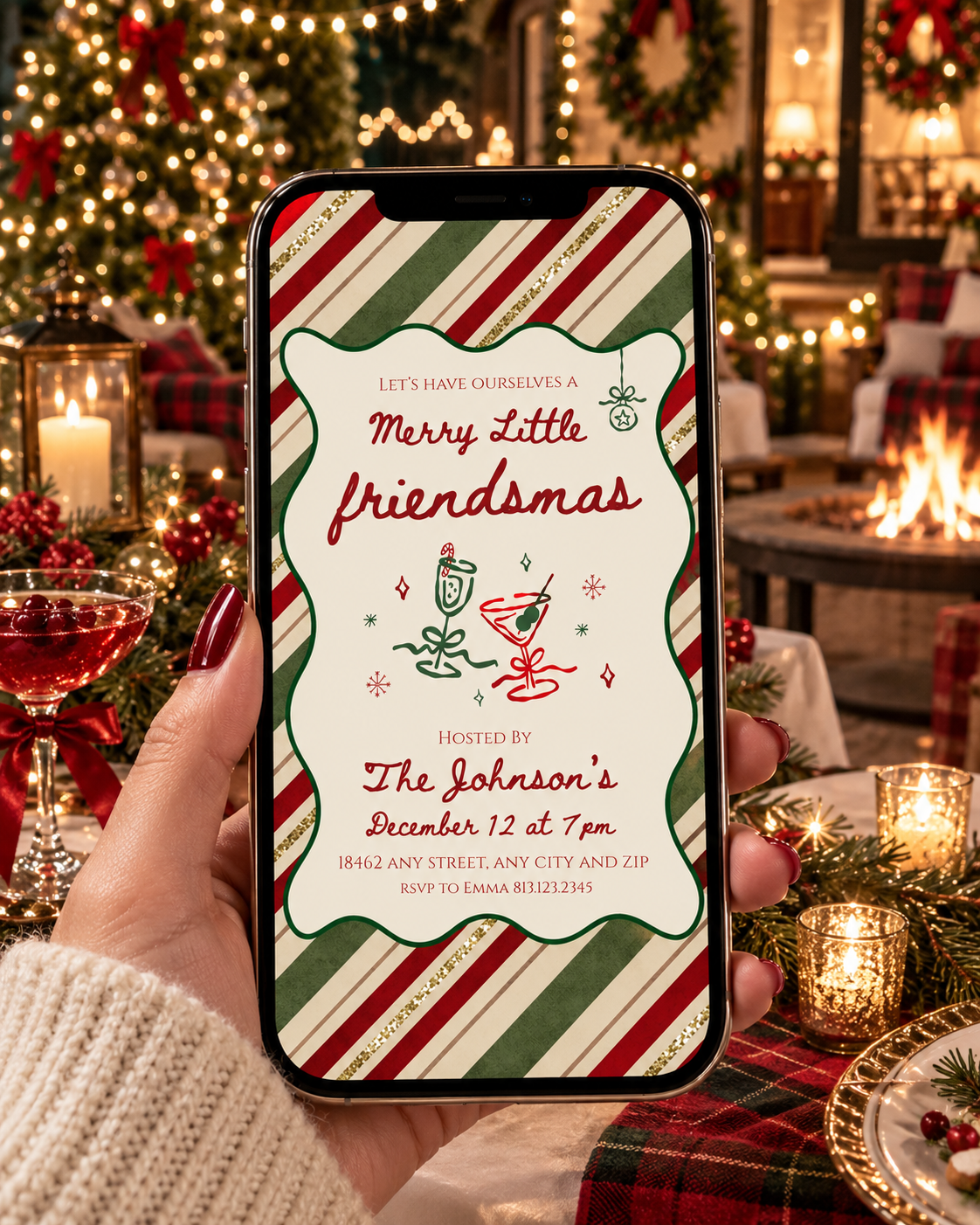 Merry Little Friendsmas Invitation