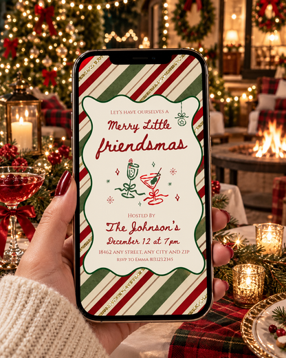Merry Little Friendsmas Invitation