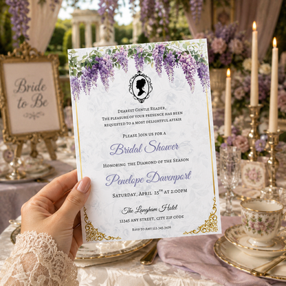 Bridgerton Bridal Shower Invitation