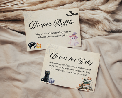A Little Boo Is Almost Due Halloween Baby Shower Invitation Bundle