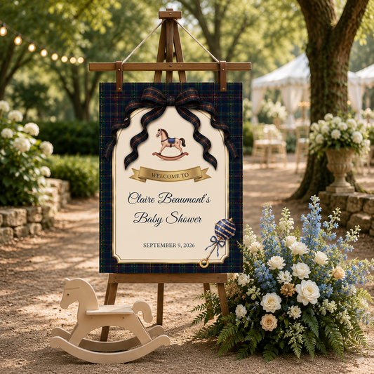 Ralph Lauren Inspired Baby Shower Welcome Sign