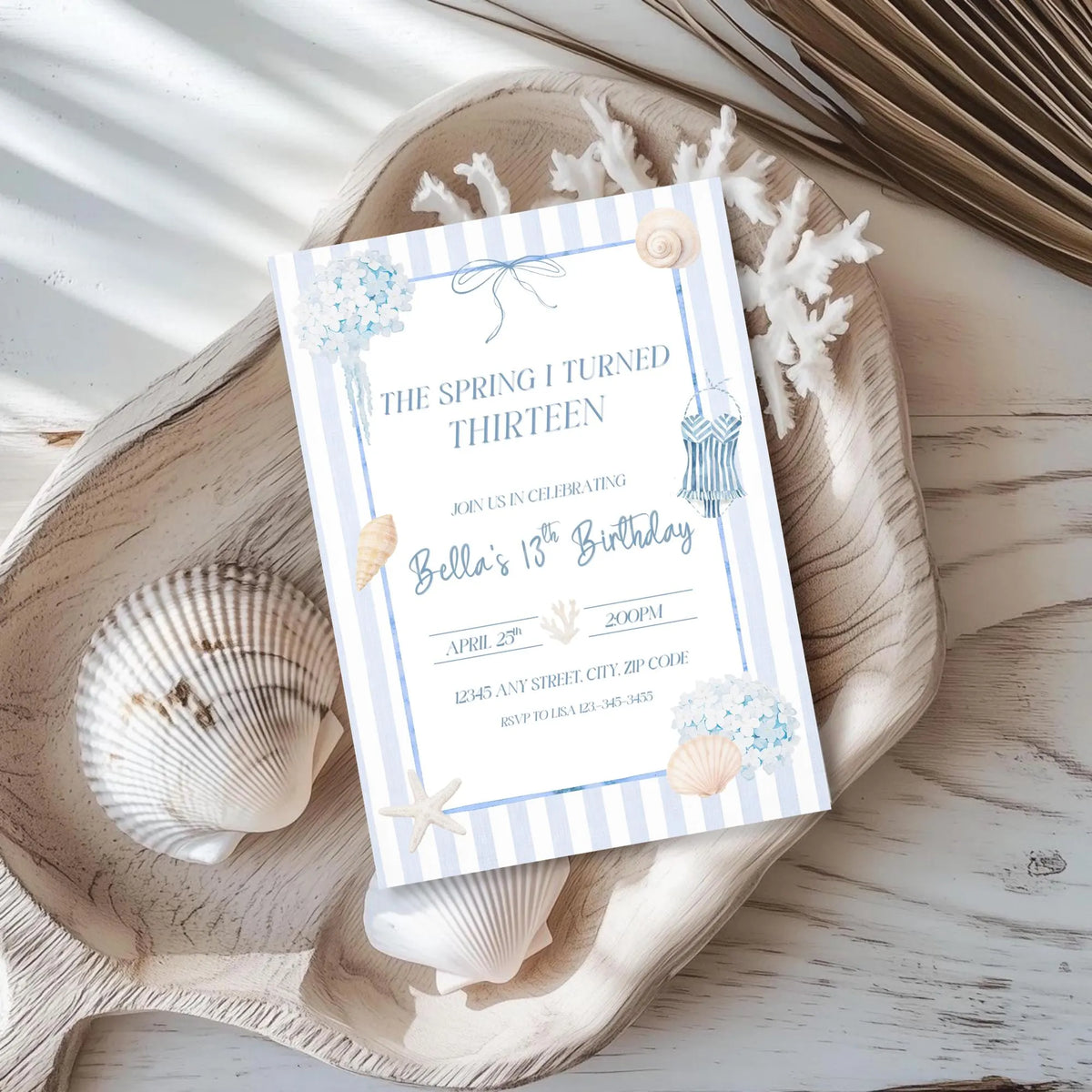 The Summer I Turned Birthday Invitation
