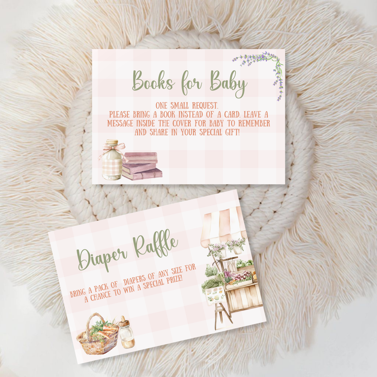 Locally Grown Baby Girl Shower Invitation Bundle