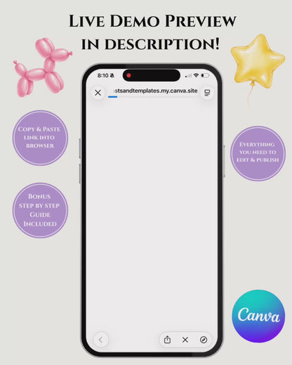 It’s Fun to Be One Website Invitation for Girl
